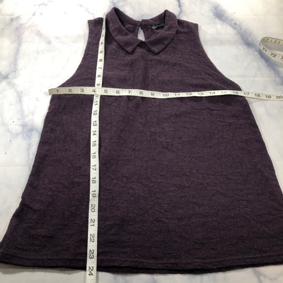 Topshop Purple Lace Peter Pan Collar Tank Top - Picture 5 of 8